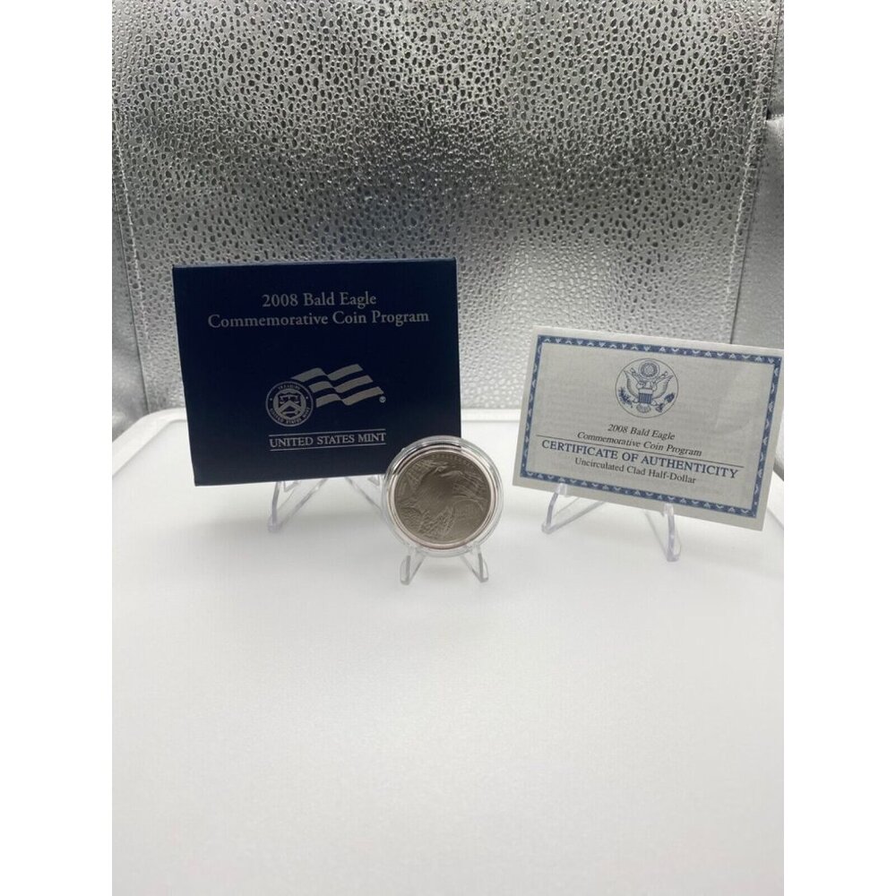 2008-S Unc Bald Eagle - Commemorative Half Dollar with Box and COA